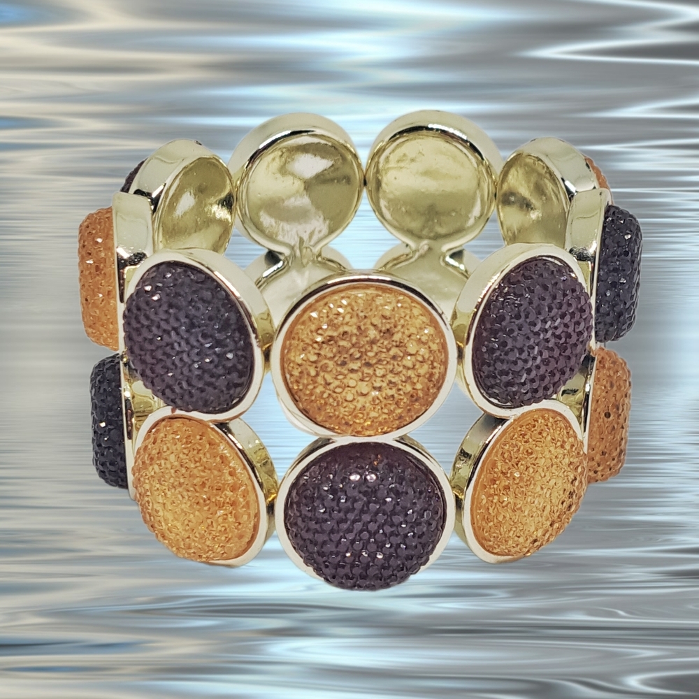 Orange & Red Slip-on Shinny Bracelet
